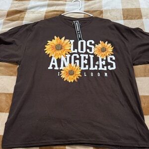 Brown Sunflower Graphic Tee